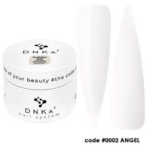 Гель&nbsp;камуфлирующий&nbsp;для наращивания ногтей DNKa Builder Gel, №0002, Молочный (Angel) II 30 мл BGD0002 фото