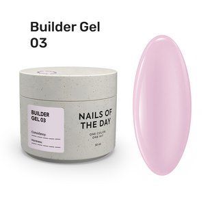 Гель камуфлюючий для нарощування нігтів, NAILSOFTHEDAY Builder Gel, №03, ніжно-рожевий, 30 мл 3243192128 фото