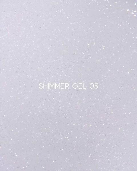 Гель камуфлирующий для наращивания ногтей, LUNAmoon Shimmer Gel, №05, молочный с шиммером, 15 мл 323-5427-1579 фото