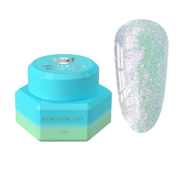 Гель рідкий камуфлюючий для зміцнення нігтів, You Are Cute Bottle Gel Vibe, Glow, бузково-рожевий, 15 мл 709-5714-1658 фото