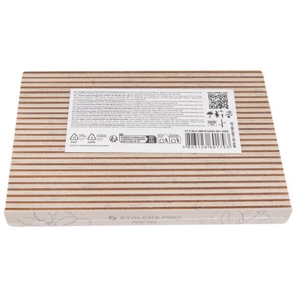 Пилочка для ногтей Staleks Pro Expert 20, 100/180 грит, 25 шт &ndash; NFE-20-100/180-25 NFE-20-100/180-25 фото
