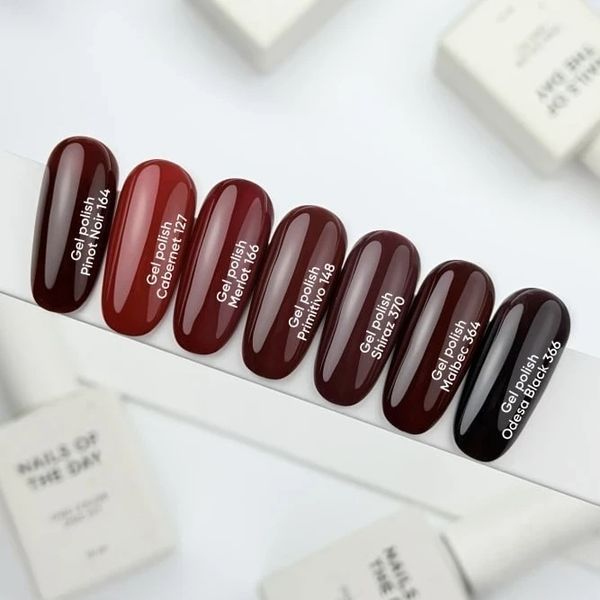 Гель-лак для нігтів, NAILSOFTHEDAY, №164&nbsp;Pinot Noir, колір: винно-червоний, 10 мл 4829875500004 фото