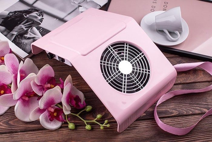Витяжка для манікюру SIMEI 858-2А, рожева, потужність 40W 1726362588 фото