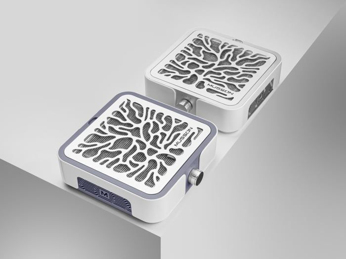 Витяжка для манікюру і педикюру з вугільним HEPA-фільтром Bucos Musson X3, графіт, потужність 72 W 2743650370 фото