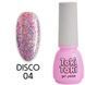 Гель-лак для нігтів, Toki-Toki Disco, №004, колір: рожевий з блискітками, 5 мл 2002D04 фото 1