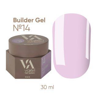Гель камуфлюючий для нарощування нігтів, Valeri Builder Gel, №14, бузковий, 30 мл NVBG30-014 фото