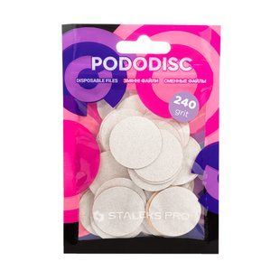 Сменные файлы белые для педикюрного диска Pododisc Staleks Pro L 25 мм, 240 грит, 50 шт &ndash;&nbsp;PDF-25-240w PDF-25-240w фото