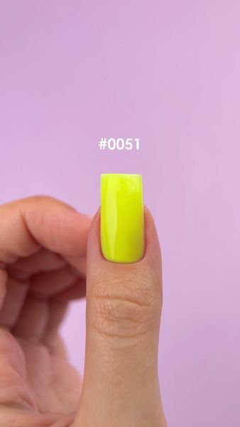Гель камуфлирующий для наращивания ногтей, DNKa Builder Gel Dopamine, №0051, неоново-лимонный, 30 мл FTBGD0051 фото