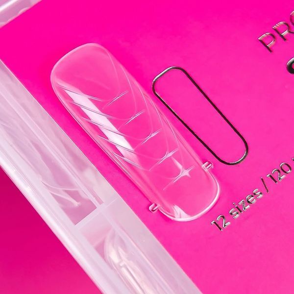 Верхні форми для нарощування нігтів, Edlen Professional Top nail Forms, Salon square (арочний квадрат), 120 шт 4000402020 фото