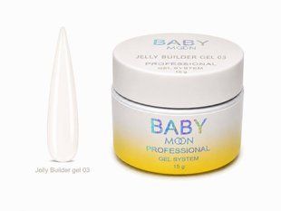 Гель-желе для нарощування нігтів, Baby&nbsp;Moon Jelly&nbsp;Builder Gel, №03, біло-молочний, 15 мл 5905123011849 фото