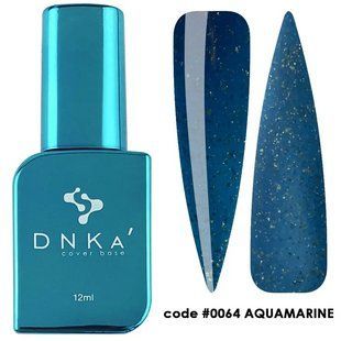 База камуфлирующая DNKa Cover Base, №0064, Aquamarine (синяя с золотой поталью), 12 мл DNKA0064 фото