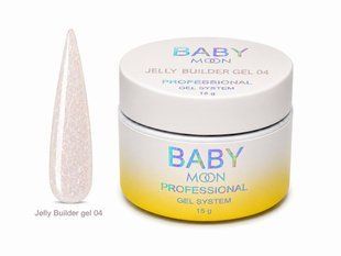 Гель-желе для нарощування нігтів, Baby&nbsp;Moon Jelly&nbsp;Builder Gel, №04, бежевий з шиммером, 15 мл 5905123011856 фото