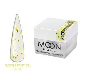 Гель з сухоцвітами, Moon Full Flower Fairy Gel, №SQ04, прозорий з жовтими квіточками, 5 мл 5905123027468 фото
