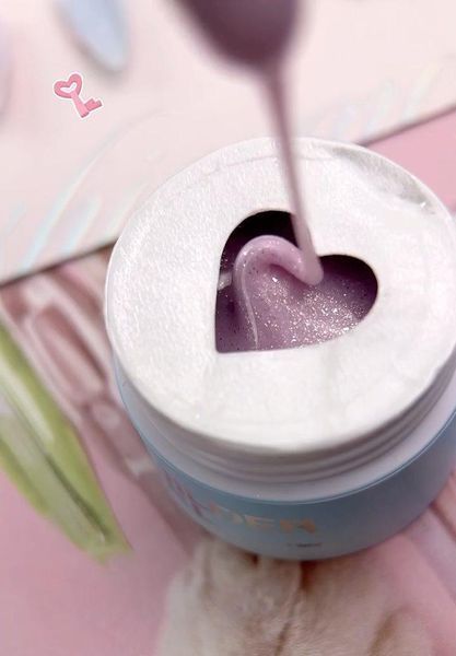 Гель камуфлирующий для наращивания ногтей, LUNAmoon Shimmer Gel, №08, нежно-розовый с шиммером, 15 мл 323-6094-1770 фото