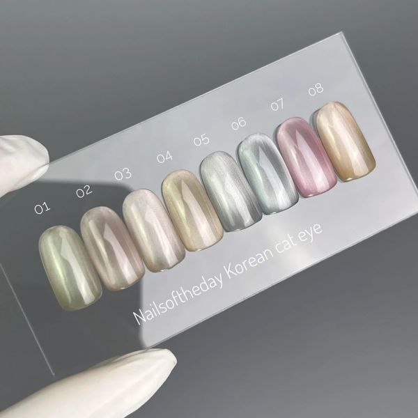 Гель-лак для ногтей с эффектом кошачьего глаза, NAILSOFTHEDAY Korean cat eye, №01, цвет: светло-оливковый, 10 мл 4826438000353 фото