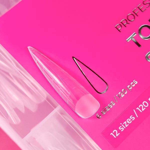Верхні форми для нарощування нігтів, Edlen Professional Top nail Forms, Stiletto&nbsp;(стилет), 120 шт 4000402019 фото