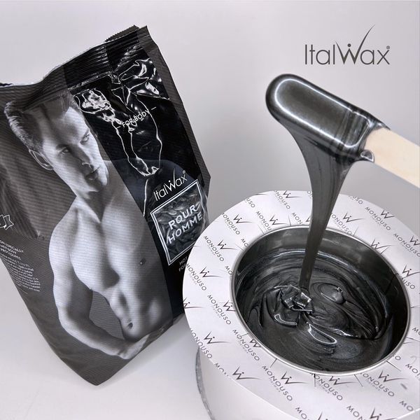 Віск в гранулах для депіляції ItalWax, Pour Homme, для чоловіків, 1 кг C_FWP1K_SI_IT фото