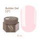 Гель камуфлирующий для наращивания ногтей Valeri Builder Gel, №01, светло-розовый, 15 мл NVBG-001 фото 1