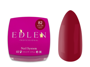 Гель камуфлирующий для наращивания ногтей, Edlen Builder gel Love in Lviv, №82, вишнево-красный, 30 мл 4000366286 фото