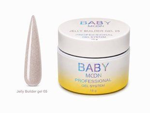 Гель-желе для нарощування нігтів, Baby&nbsp;Moon Jelly&nbsp;Builder Gel, №05, нюдовий з шиммером, 15 мл 5905123011863 фото