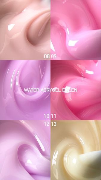 Акрил-гель рідкий для зміцнення нігтів, Edlen Water Acrygel Nude, №10, світло-ліловий, 9 мл 4000400910 фото