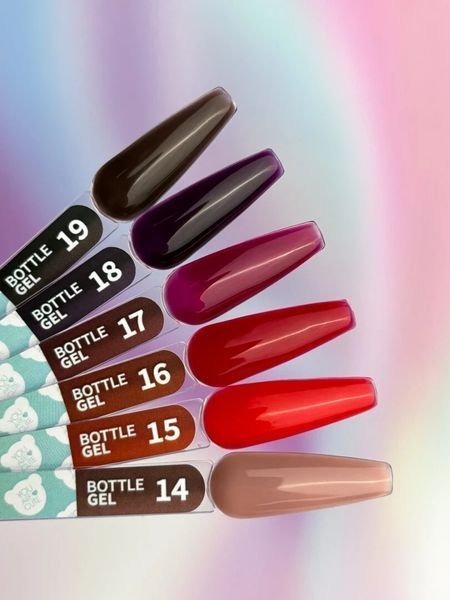 Гель жидкий камуфлирующий для укрепления ногтей, You Are Cute Bottle Gel, №17, винно-красный, 5 мл 994-4012-0959 фото
