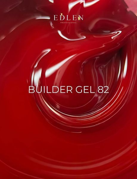 Гель камуфлюючий для нарощування нігтів, Edlen Builder gel Love in Lviv, №82, вишнево-червоний, 30 мл 4000366286 фото