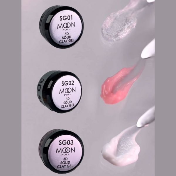 Гель-пластилин для дизайна ногтей Moon Full 3D Solid Clay Gel, SG№03, цвет: молочный, 5 мл 5905123021268 фото