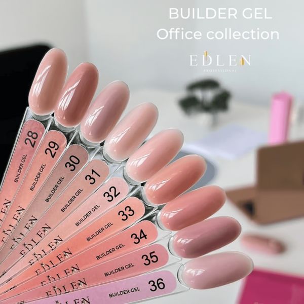 Сменный картридж геля для наращивания ногтей, Edlen Builder gel Office, №32, розово-бежевый, 15 мл 4000312137 фото