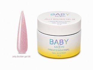 Гель-желе для нарощування нігтів, Baby&nbsp;Moon Jelly&nbsp;Builder Gel, №06, рожевий з шиммером, 15 мл 5905123011870 фото