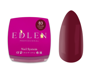 Гель камуфлирующий для наращивания ногтей, Edlen Builder gel Love in Lviv, №83, бордово-красный, 30 мл 4000366287 фото