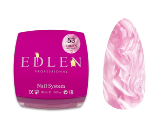 Гель камуфлюючий для нарощування нігтів, Edlen Builder gel Pearl, №53, яскраво-рожевий, 30 мл 4000360258 фото