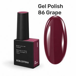 Гель-лак для нігтів, BIBLIOTEKA, №86 Grape, колір: виноградно-бордовий, 10 мл 00-00007382 фото