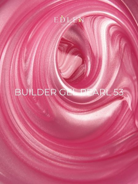 Гель камуфлюючий для нарощування нігтів, Edlen Builder gel Pearl, №53, яскраво-рожевий, 30 мл 4000360258 фото