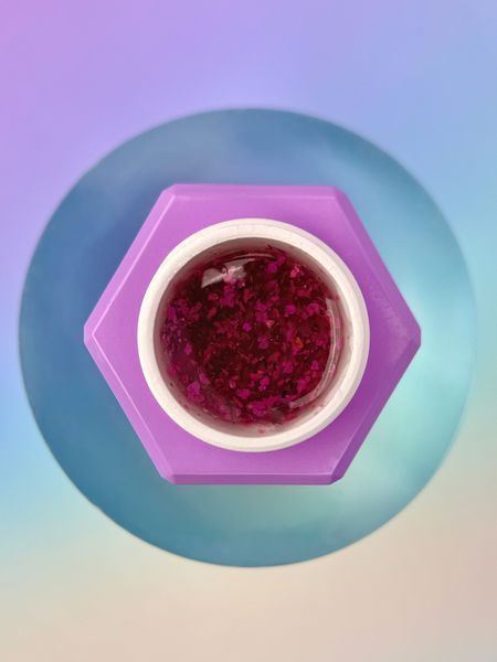 Гель з сухоцвітами, You Are Cute Glitter Gel, №08, прозорий з малиновими квіточками, 5 мл 469-5114-1449 фото