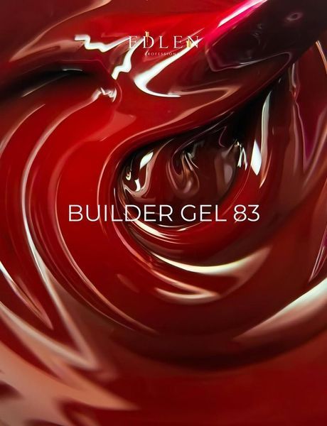 Гель камуфлирующий для наращивания ногтей, Edlen Builder gel Love in Lviv, №83, бордово-красный, 30 мл 4000366287 фото
