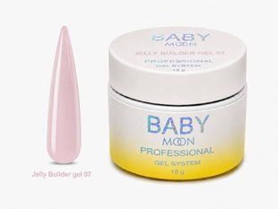 Гель-желе для нарощування нігтів, Baby&nbsp;Moon Jelly&nbsp;Builder Gel, №07, рожевий, 15 мл 5905123011887 фото