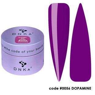 Гель камуфлюючий для нарощування нігтів, DNKa Builder Gel Dopamine, №0056, фіолетово-виноградний, 30 мл FTBGD0056 фото