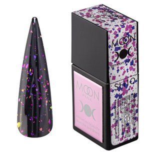 Топ для гель-лака Moon Full Amazing&nbsp;Shimmer Top, №SH10, прозрачный с розово-фиолетовой поталью, 12 мл 5905123021619 фото