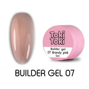 Гель камуфлирующий&nbsp;для наращивания ногтей, Toki-Toki Builder Gel, №07, Brandy Pink (нюдово-розовый), 5 мл 2005BLG07 фото