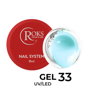 Гель камуфлюючий для нарощування нігтів, Roks Builder Gel, №33, ментоловий, 15 мл 5903700000330 фото