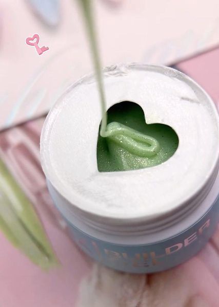 Гель камуфлирующий для наращивания ногтей, LUNAmoon Shimmer Gel, №11, салатовый с шиммером, 15 мл 323-6097-1773 фото