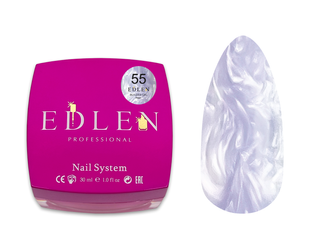 Гель камуфлюючий для нарощування нігтів, Edlen Builder gel Pearl, №55, ніжно-бузковий, 30 мл 4000360260 фото