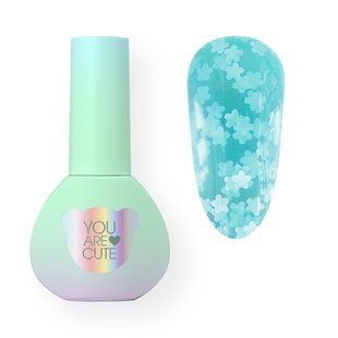 Гель жидкий камуфлирующий для укрепления ногтей, You Are Cute Bottle Gel, №20, голубой с фигурками, 5 мл 994-4753-1313 фото