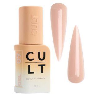 Гель рідкий камуфлюючий для зміцнення нігтів, Cult Bottle Gel, №007 Nude Blossom, нюдово-бежевий, 13 мл 1207 фото