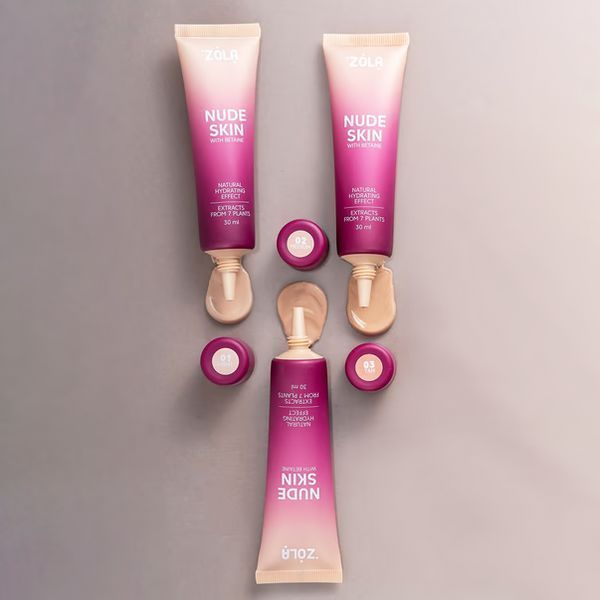 Тональна основа, ZOLA Nude Skin, колір: 01 Light, 30 мл 05672 фото