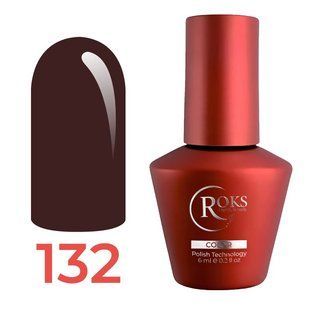 Гель-лак для нігтів, Roks, №132, колір: шоколадне какао, 6 мл 5902100003033 фото
