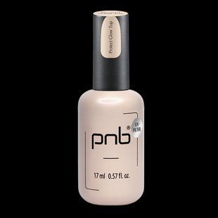 Топ для гель-лаку без липкого шару з УФ-фільтрами, PNB Protect Glow Top, 17 мл 3113879525 фото