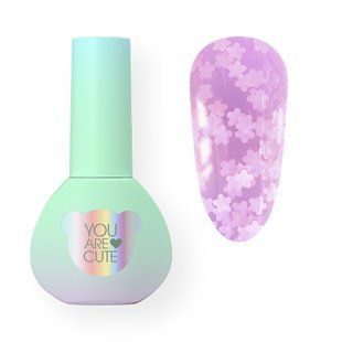 Гель жидкий камуфлирующий для укрепления ногтей, You Are Cute Bottle Gel, №21, розовый с фигурками, 5 мл 994-4754-1314 фото