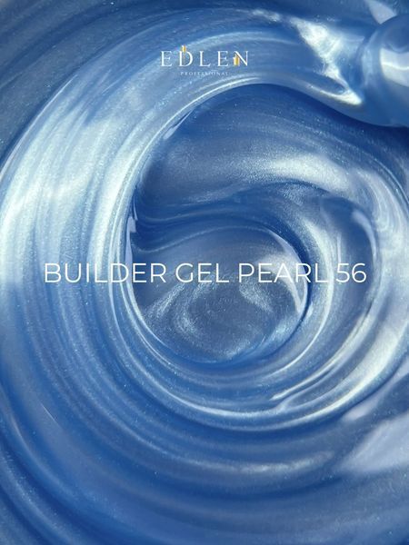 Гель камуфлирующий для наращивания ногтей, Edlen Builder gel Pearl, №56, нежно-голубой, 30 мл 4000360261 фото